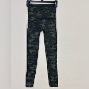 Spanx Camo High Rise Compression Leggings Green Size S